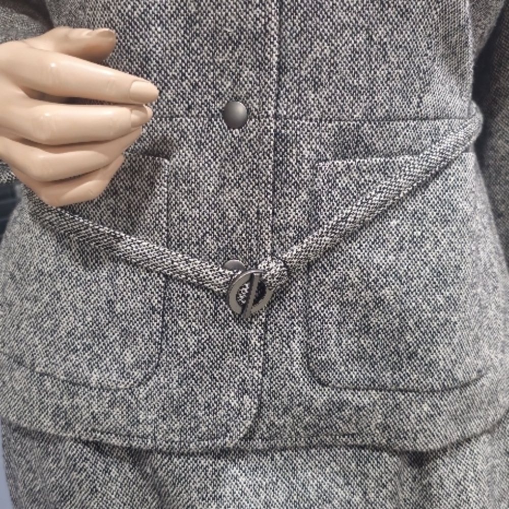 JG Hook 2pc Vintage Skirt Suit Grey - Picture 6 of 9